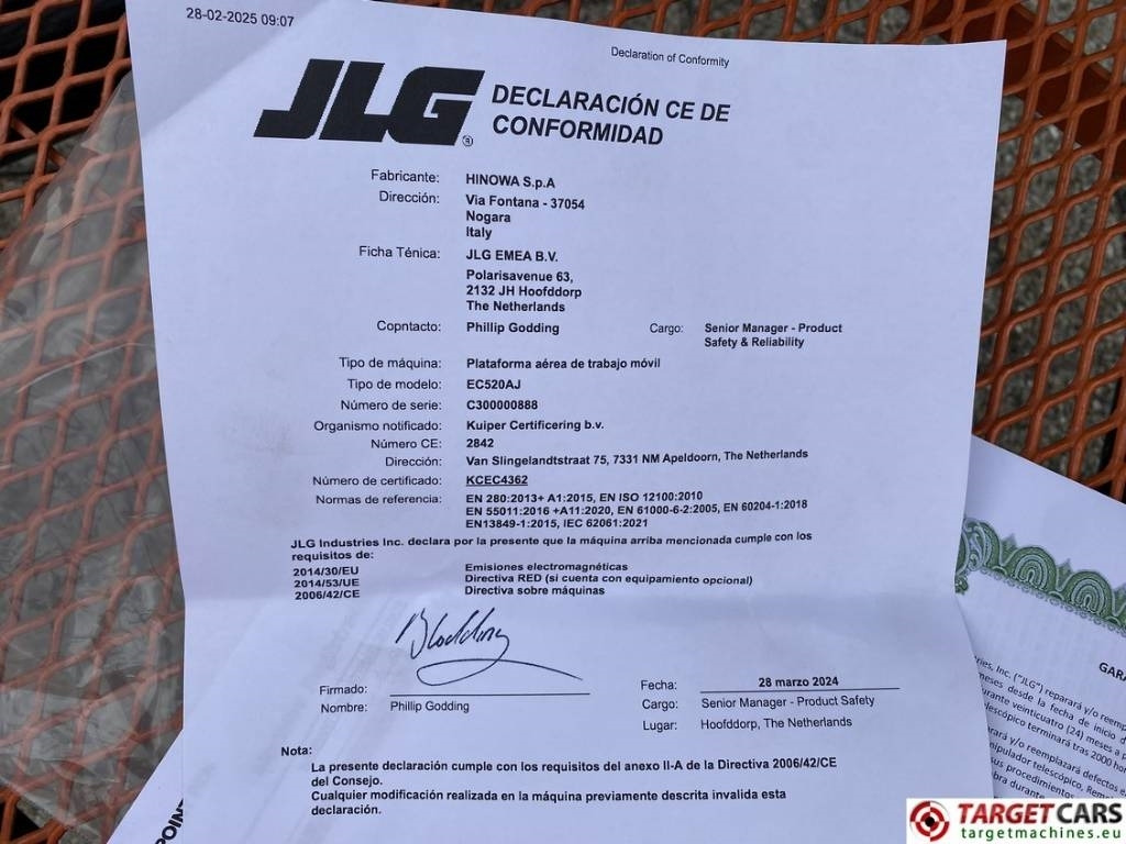 Plataforma articulada nuevo JLG EC520AJ Articulated Electric Boom Work Lift 1800cm: foto 49