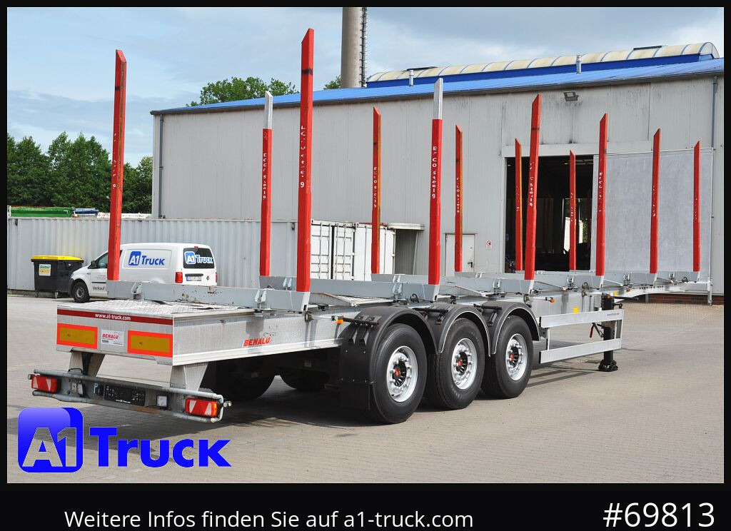 Semi-reboque florestal BENALU Timberliner, Vollalu Ecco 2x Liftachse, Lang-Holz,: foto 9