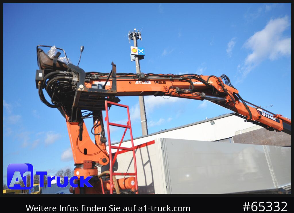 Camião de caixa aberta/ Plataforma, Caminhão grua DAF XF 440, Baustoff, Terex 145.2: foto 13