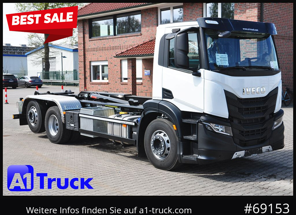 IVECO X-Way AD 420 Hiab 21S59 Lenk- Liftachse, Garantie - Caminhão polibenne: foto 1 IVECO X-Way AD 420 Hiab 21S59 Lenk- Liftachse, Garantie - Caminhão polibenne: foto 1