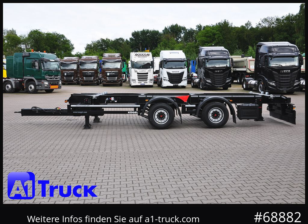 Reboque transportador de contêineres/ Caixa móvel nuevo KOEGEL ZW 18  BDF, Midi Tandem 1120 +1320, SOFORT: foto 12