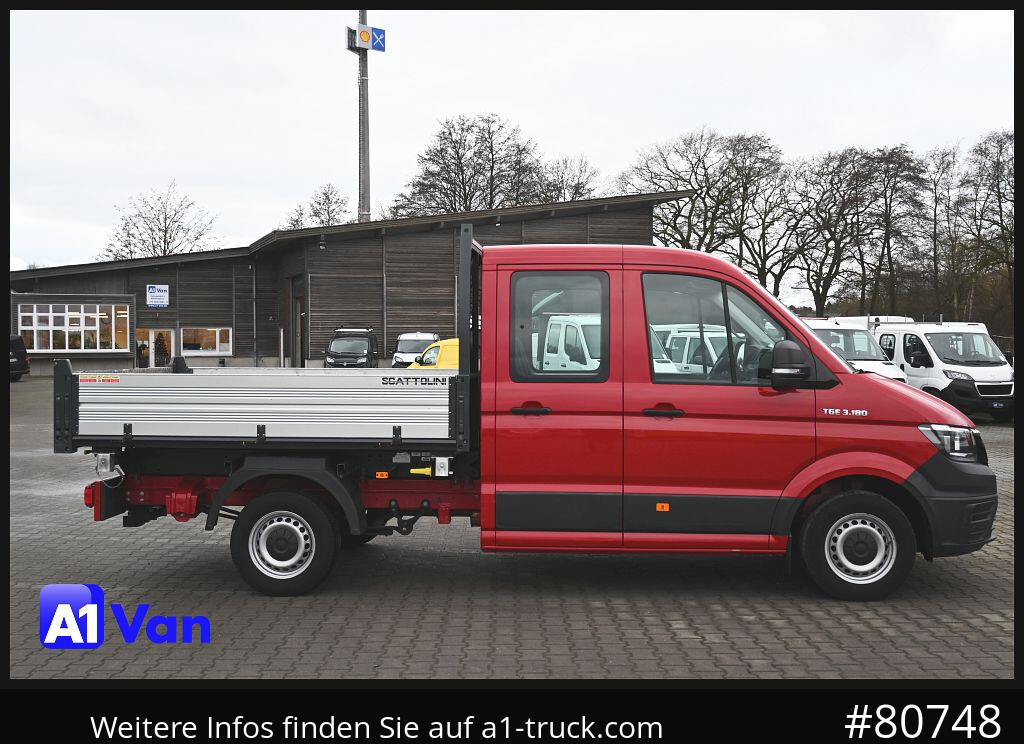 Furgão basculante, Carrinha cabine dupla MAN TGE 3.180 Doka Kipper,Klima, AHK: foto 8