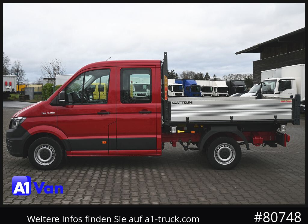 Furgão basculante, Carrinha cabine dupla MAN TGE 3.180 Doka Kipper,Klima, AHK: foto 12