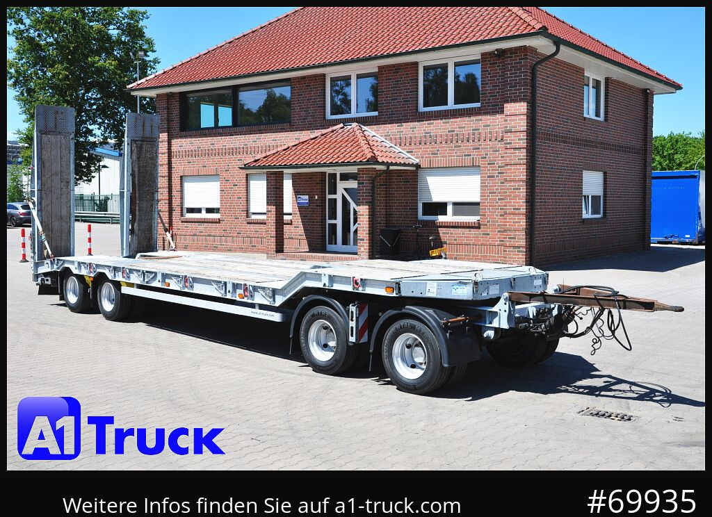 MUELLER-MITTELTAL T4 Profi, 4 achs Tieflader, hydr. Rampen, - Reboque baixa: foto 1 MUELLER-MITTELTAL T4 Profi, 4 achs Tieflader, hydr. Rampen, - Reboque baixa: foto 1