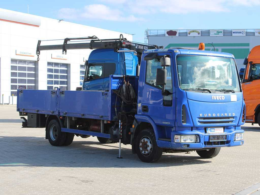 Iveco EUROCARGO 100E17, EURO 3, HYDRAULIC ARM HIAB 035-2 - Camião de caixa aberta/ Plataforma, Caminhão grua: foto 3 Iveco EUROCARGO 100E17, EURO 3, HYDRAULIC ARM HIAB 035-2 - Camião de caixa aberta/ Plataforma, Caminhão grua: foto 3