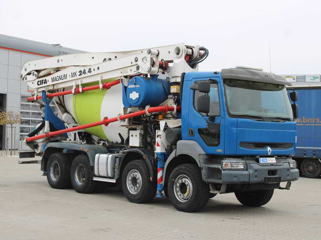 Renault KERAX 420, EURO 3, 7m3, 8X4, CIFA MAGNUM MK 24.4 CONCRETE PUMP - Autobetoneira com bomba: foto 3 Renault KERAX 420, EURO 3, 7m3, 8X4, CIFA MAGNUM MK 24.4 CONCRETE PUMP - Autobetoneira com bomba: foto 3
