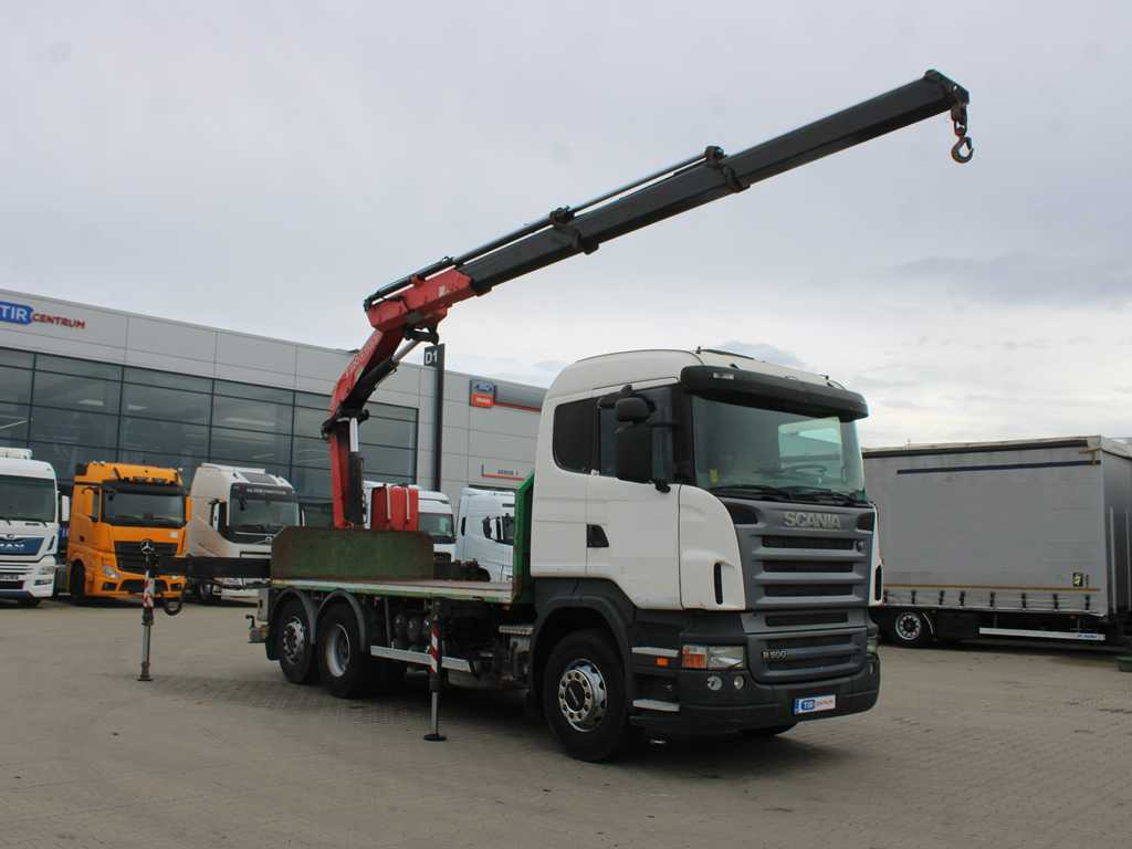 Scania R 500, 6X2, EURO 4, OPTICRUISE, HYDRAULIC ARM FASSI F220A.23 - Camião de caixa aberta/ Plataforma, Caminhão grua: foto 3 Scania R 500, 6X2, EURO 4, OPTICRUISE, HYDRAULIC ARM FASSI F220A.23 - Camião de caixa aberta/ Plataforma, Caminhão grua: foto 3