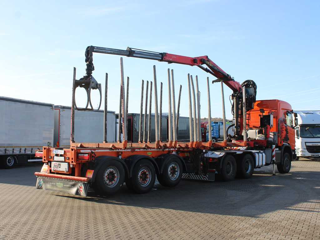 Scania R500, 6x6, RETARDER, OPTICRUISE, PALFINGER EPSILON Q170Z96, NAVIGATION - Tractor, Semi-reboque florestal: foto 4 Scania R500, 6x6, RETARDER, OPTICRUISE, PALFINGER EPSILON Q170Z96, NAVIGATION - Tractor, Semi-reboque florestal: foto 4