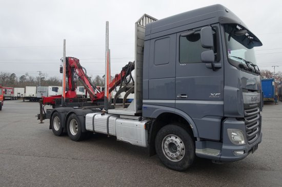 DAF FAT XF 510 mit Penz Ladekran 15Z8.70 inkl. Holzgreifer 6x4 - Caminhão florestal: foto 3 DAF FAT XF 510 mit Penz Ladekran 15Z8.70 inkl. Holzgreifer 6x4 - Caminhão florestal: foto 3