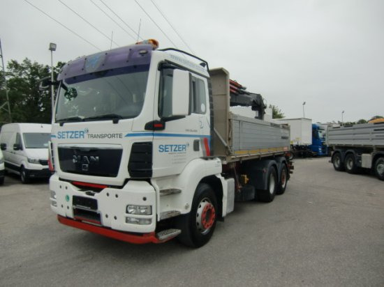 MAN TGS 26.400 3-Seitenkipper, 6x2-2 Lenkachse HIAB 144ES -3DUO - Caminhão basculante, Caminhão grua: foto 1 MAN TGS 26.400 3-Seitenkipper, 6x2-2 Lenkachse HIAB 144ES -3DUO - Caminhão basculante, Caminhão grua: foto 1