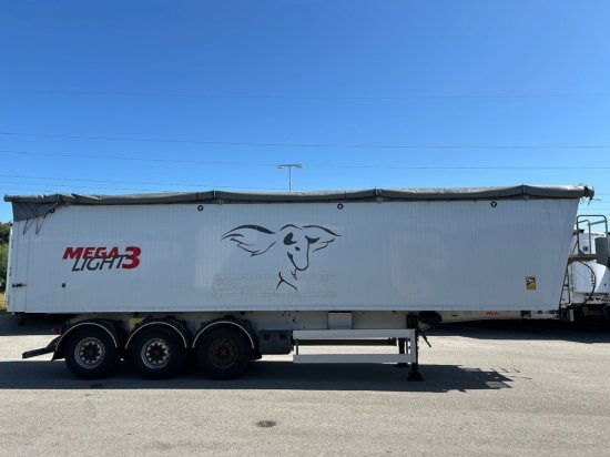 MEGA Light Alu-Kippmulde 55m³, Kombiklappe, SAF-Achsen, 1-A Liftachse, Rollplane - Semireboque basculante: foto 4 MEGA Light Alu-Kippmulde 55m³, Kombiklappe, SAF-Achsen, 1-A Liftachse, Rollplane - Semireboque basculante: foto 4