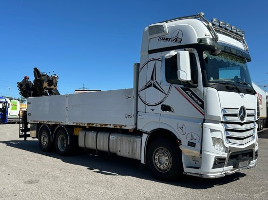 Mercedes-Benz Actros 2545 L 6x2, Retarder, Pritsche, Hiab XS 166 D-4 PRO, E5 - Camião de caixa aberta/ Plataforma, Caminhão grua: foto 3 Mercedes-Benz Actros 2545 L 6x2, Retarder, Pritsche, Hiab XS 166 D-4 PRO, E5 - Camião de caixa aberta/ Plataforma, Caminhão grua: foto 3