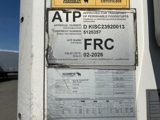 Semireboque isotérmico Schmitz SCB S3B SKO24, Kühlauflieger, TK SLXe 400, Liftachse, Fleischbahnen: foto 12 Semireboque isotérmico Schmitz SCB S3B SKO24, Kühlauflieger, TK SLXe 400, Liftachse, Fleischbahnen: foto 12