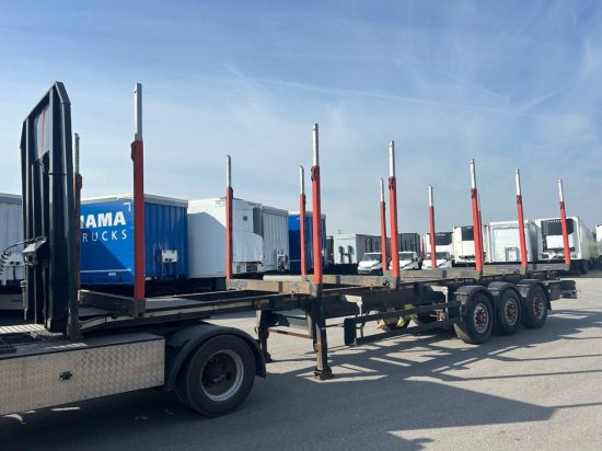 Schwarzmüller Holzauflieger 6 Rungenpaare, BPW-Achsen - Semi-reboque florestal: foto 1 Schwarzmüller Holzauflieger 6 Rungenpaare, BPW-Achsen - Semi-reboque florestal: foto 1