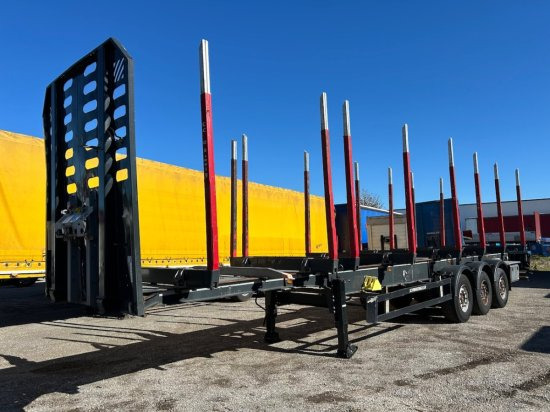 Schwarzmüller Holzauflieger, 8 Rungenpaare, SAF-Achsen, Liftachse - Semi-reboque florestal: foto 1 Schwarzmüller Holzauflieger, 8 Rungenpaare, SAF-Achsen, Liftachse - Semi-reboque florestal: foto 1