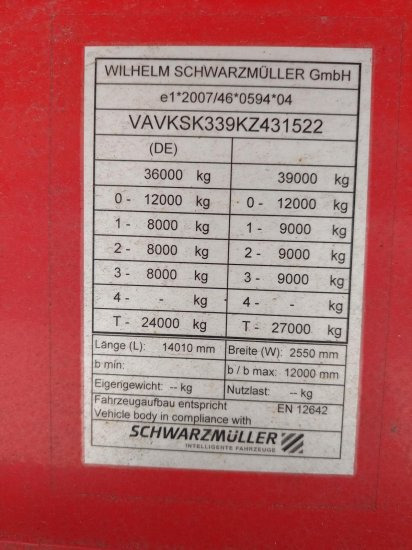 Semireboque basculante Schwarzmüller K10VLN3 Stahlmulde, Portaltüren, Alufelgen, Liftachse,  60m3: foto 15