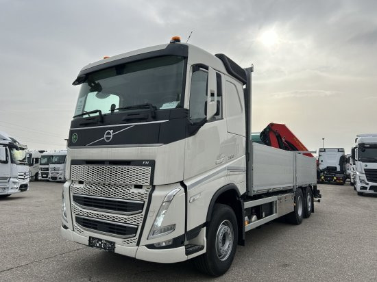 Volvo FH 500 6X2 Euro6, Retarder, Pritsche, Palfinger PK22002-EH - Camião de caixa aberta/ Plataforma, Caminhão grua: foto 1 Volvo FH 500 6X2 Euro6, Retarder, Pritsche, Palfinger PK22002-EH - Camião de caixa aberta/ Plataforma, Caminhão grua: foto 1