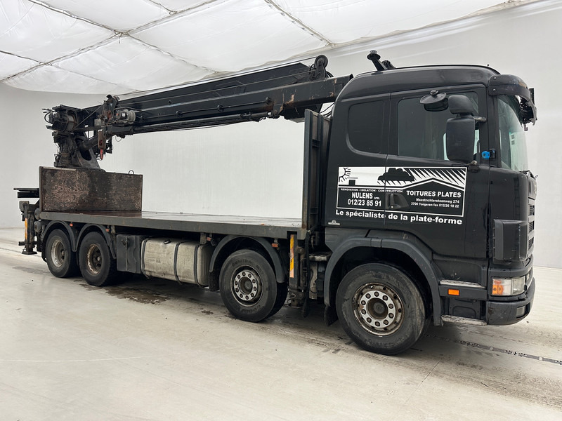 Scania 144.460 - 8x4 - Camião de caixa aberta/ Plataforma, Caminhão grua: foto 3 Scania 144.460 - 8x4 - Camião de caixa aberta/ Plataforma, Caminhão grua: foto 3