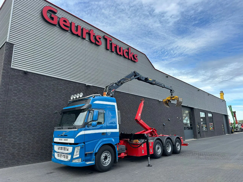 Volvo FM 500 8X2 HIAB MULTILIFT HAAKARMSYSTEM / ABROLLKIPPER / HOOKLIFT MET HIAB LOGLIFT 165Z LAADKRAAN - Caminhão polibenne, Caminhão grua: foto 2 Volvo FM 500 8X2 HIAB MULTILIFT HAAKARMSYSTEM / ABROLLKIPPER / HOOKLIFT MET HIAB LOGLIFT 165Z LAADKRAAN - Caminhão polibenne, Caminhão grua: foto 2