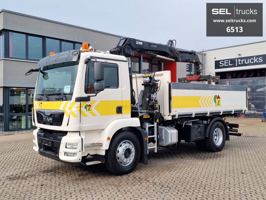 MAN TGM 18.340 / HIAB 111 ES-3DUO / Kipper - Caminhão grua, Caminhão basculante: foto 1 MAN TGM 18.340 / HIAB 111 ES-3DUO / Kipper - Caminhão grua, Caminhão basculante: foto 1