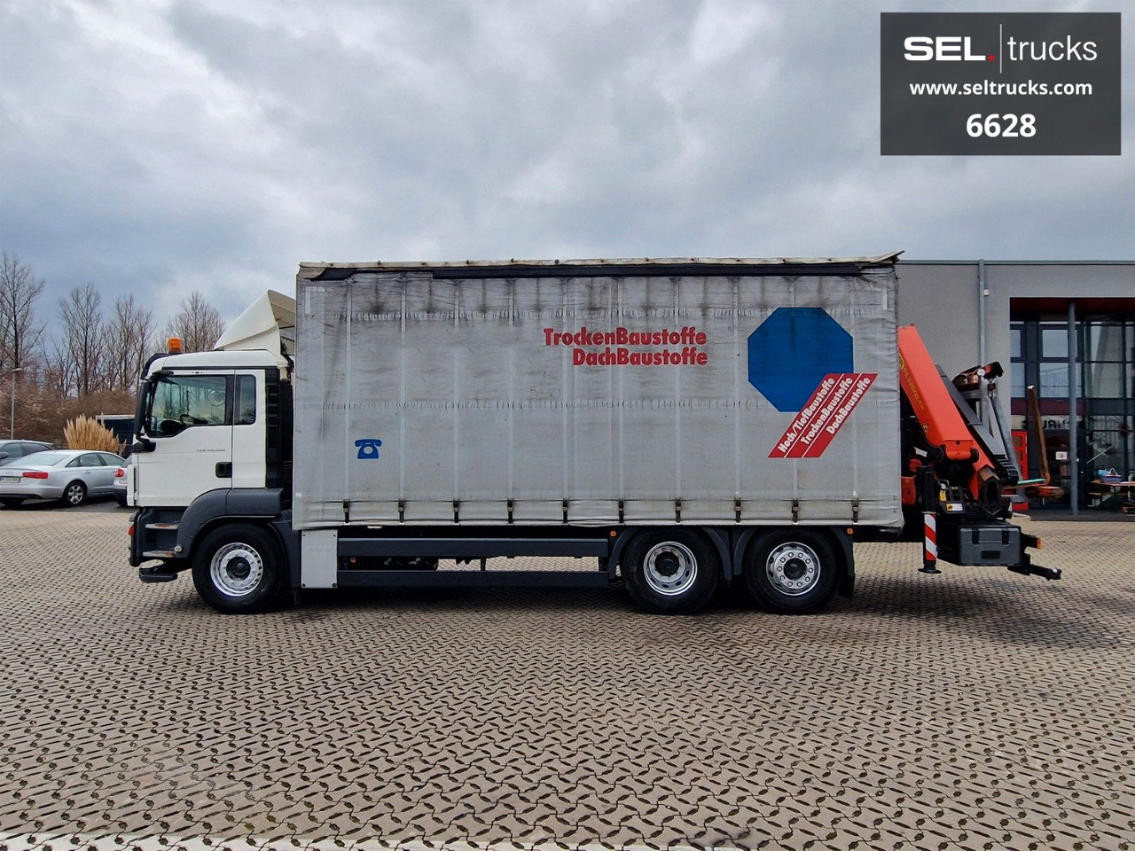 MAN TGS 26.360 / Palfinger PK 22002EH / Lenkachse MAN TGS 26.360 / Palfinger PK 22002EH / Lenkachse - Caminhão grua, Caminhão com lona: foto 1 MAN TGS 26.360 / Palfinger PK 22002EH / Lenkachse MAN TGS 26.360 / Palfinger PK 22002EH / Lenkachse - Caminhão grua, Caminhão com lona: foto 1