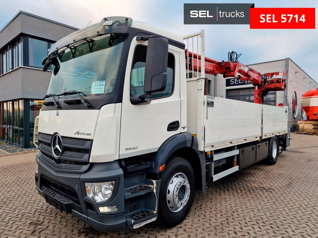 Mercedes-Benz Antos 1832 / MKG Kran Mercedes-Benz Antos 1832 / MKG Kran - Camião de caixa aberta/ Plataforma, Caminhão grua: foto 2 Mercedes-Benz Antos 1832 / MKG Kran Mercedes-Benz Antos 1832 / MKG Kran - Camião de caixa aberta/ Plataforma, Caminhão grua: foto 2