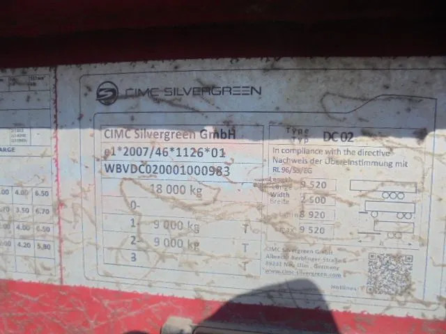 Reboque transportador de contêineres/ Caixa móvel CIMC DC 02: foto 10 Reboque transportador de contêineres/ Caixa móvel CIMC DC 02: foto 10