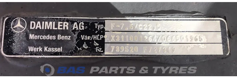 Mercedes-Benz Mercedes F-7.5/C22.5 Vooras A 960 331 17 01 - Eixo dianteiro de Caminhão: foto 4 Mercedes-Benz Mercedes F-7.5/C22.5 Vooras A 960 331 17 01 - Eixo dianteiro de Caminhão: foto 4