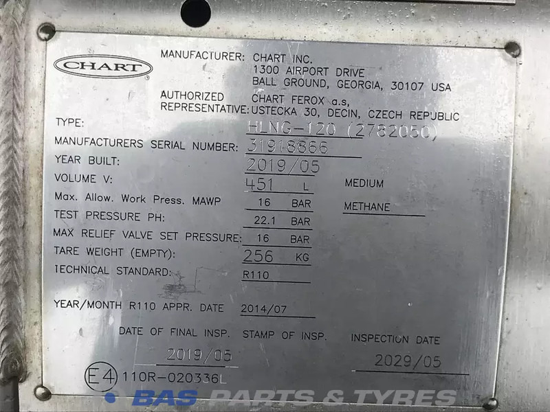 Scania LNG tank Scania 406 Liter 1776103 - Tanque de combustível de Caminhão: foto 5 Scania LNG tank Scania 406 Liter 1776103 - Tanque de combustível de Caminhão: foto 5