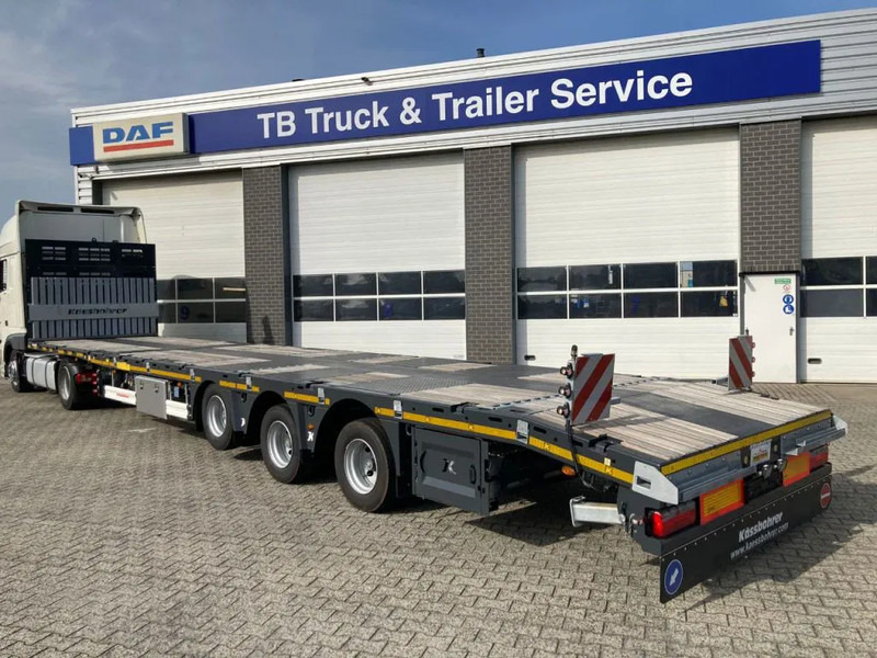 Kässbohrer SPA M3 / 1N - 18 / 27 Heavy Duty uitschuifbare vlakke mega trailer met liftas, rongen en oprijplaten - Semireboque furgão: foto 5 Kässbohrer SPA M3 / 1N - 18 / 27 Heavy Duty uitschuifbare vlakke mega trailer met liftas, rongen en oprijplaten - Semireboque furgão: foto 5