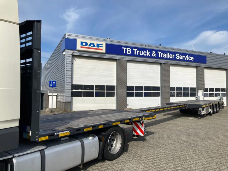 Kässbohrer SPA M3 / 1N - 18 / 27 Heavy Duty uitschuifbare vlakke mega trailer met liftas, rongen en oprijplaten - Semireboque furgão: foto 4 Kässbohrer SPA M3 / 1N - 18 / 27 Heavy Duty uitschuifbare vlakke mega trailer met liftas, rongen en oprijplaten - Semireboque furgão: foto 4