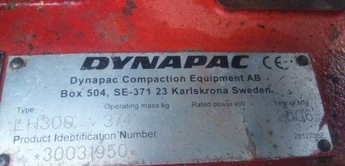 Ubijarka Dynapac LH 300 2006 - Placas vibratórias: foto 4 Ubijarka Dynapac LH 300 2006 - Placas vibratórias: foto 4