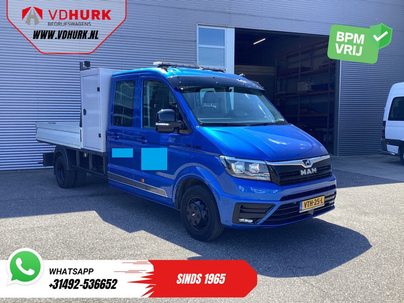 MAN TGE 50 2.0 180 pk DC Dubbel Cabine BPM VRIJ! Open Laadbak/ 7 Pers./ Dubbel Lucht/ Adapt. Cruise/ 3.5t Trekverm./ Tacho/ Gev.Stoel/ C - Furgão caixa aberta, Carrinha cabine dupla: foto 1 MAN TGE 50 2.0 180 pk DC Dubbel Cabine BPM VRIJ! Open Laadbak/ 7 Pers./ Dubbel Lucht/ Adapt. Cruise/ 3.5t Trekverm./ Tacho/ Gev.Stoel/ C - Furgão caixa aberta, Carrinha cabine dupla: foto 1