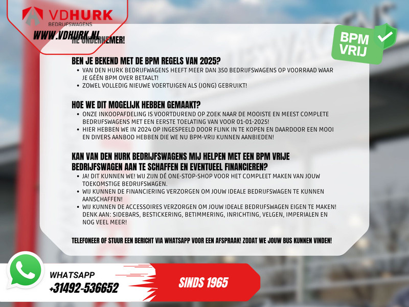 Micro-ônibus, Furgão de passageiros Mercedes-Benz Sprinter 313 2.2 CDI L2H2 € 10.164 Incl. BTW BPM VRIJ! Combi/ 9 Persoons/ Kombi/ 9P/ Airco/ Rolstoellift: foto 8