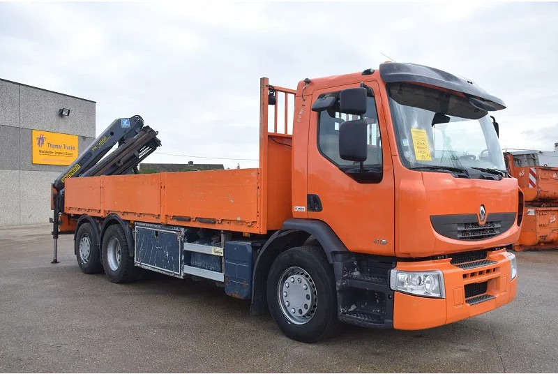 Renault Premium 410 - Camião de caixa aberta/ Plataforma, Caminhão grua: foto 4 Renault Premium 410 - Camião de caixa aberta/ Plataforma, Caminhão grua: foto 4
