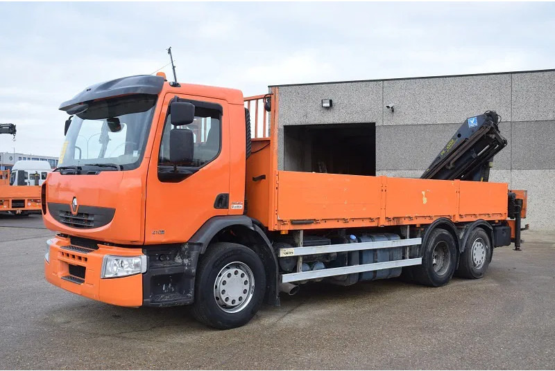 Renault Premium 410 - Camião de caixa aberta/ Plataforma, Caminhão grua: foto 1 Renault Premium 410 - Camião de caixa aberta/ Plataforma, Caminhão grua: foto 1