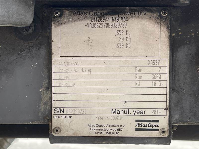 Compressor de ar Atlas-Copco XAS 37 KD: foto 8
