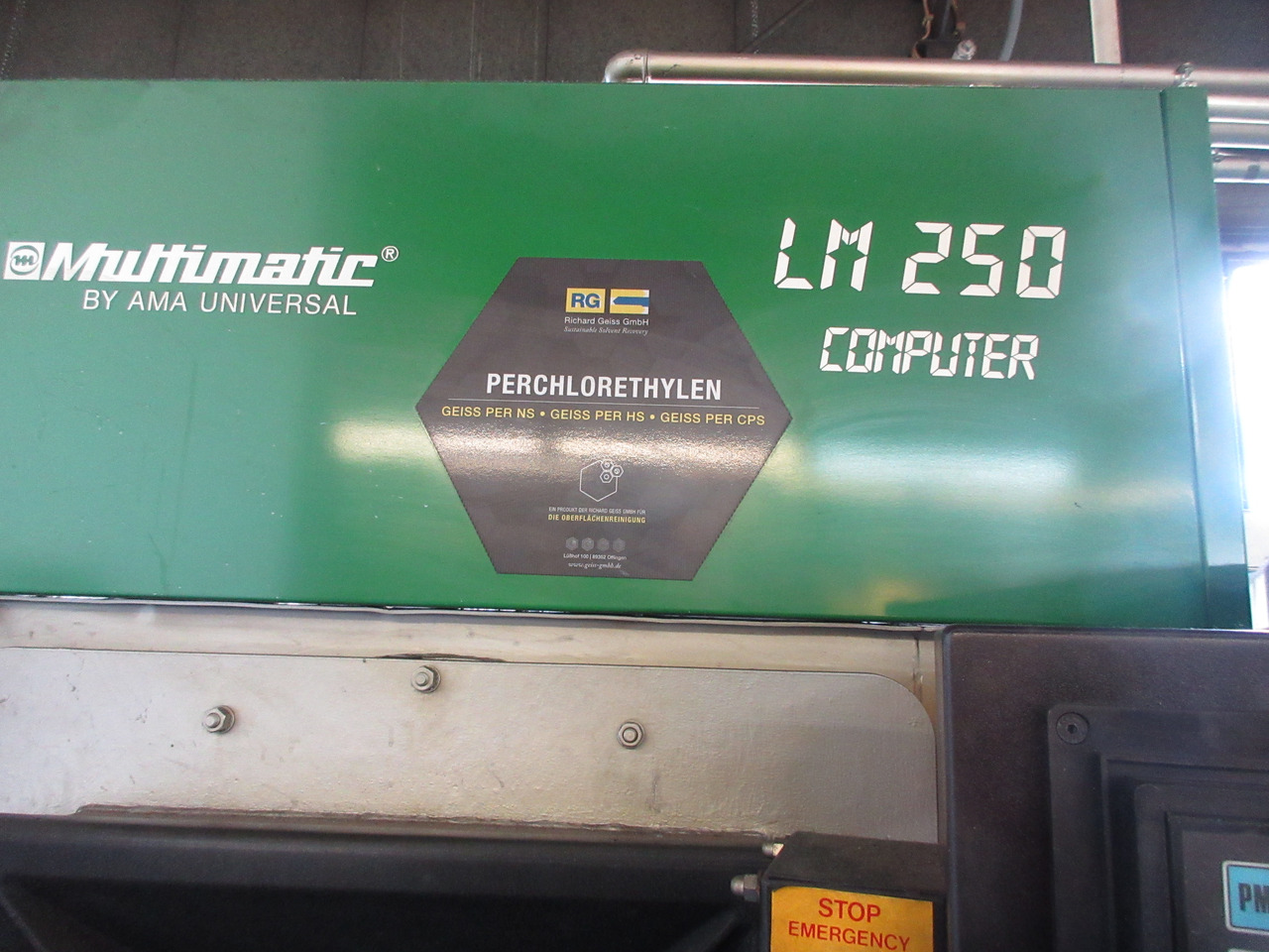 AMA Universal Multimatic LM 250 Computer Entfettungsanlage mit PER Perchlorethylen - Máquina: foto 5 AMA Universal Multimatic LM 250 Computer Entfettungsanlage mit PER Perchlorethylen - Máquina: foto 5