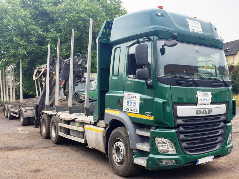 DAF 6x4 CF510 33/26t +HIAB Loglift 135 ZT94 +Umikov PP3 - Caminhão florestal, Caminhão grua: foto 1 DAF 6x4 CF510 33/26t +HIAB Loglift 135 ZT94 +Umikov PP3 - Caminhão florestal, Caminhão grua: foto 1