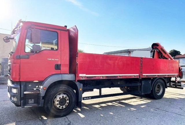 MAN 6m TGM 18.340 +Palfinger 12001 radio - Camião de caixa aberta/ Plataforma, Caminhão grua: foto 3 MAN 6m TGM 18.340 +Palfinger 12001 radio - Camião de caixa aberta/ Plataforma, Caminhão grua: foto 3