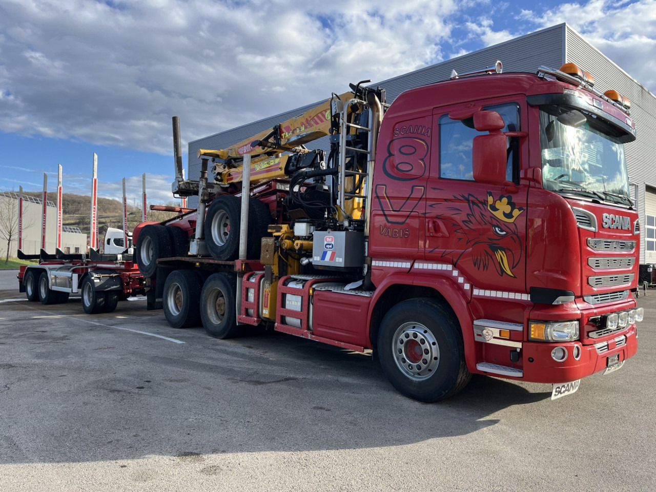 SCANIA porteur + grue AR cabine - Caminhão chassi: foto 1 SCANIA porteur + grue AR cabine - Caminhão chassi: foto 1