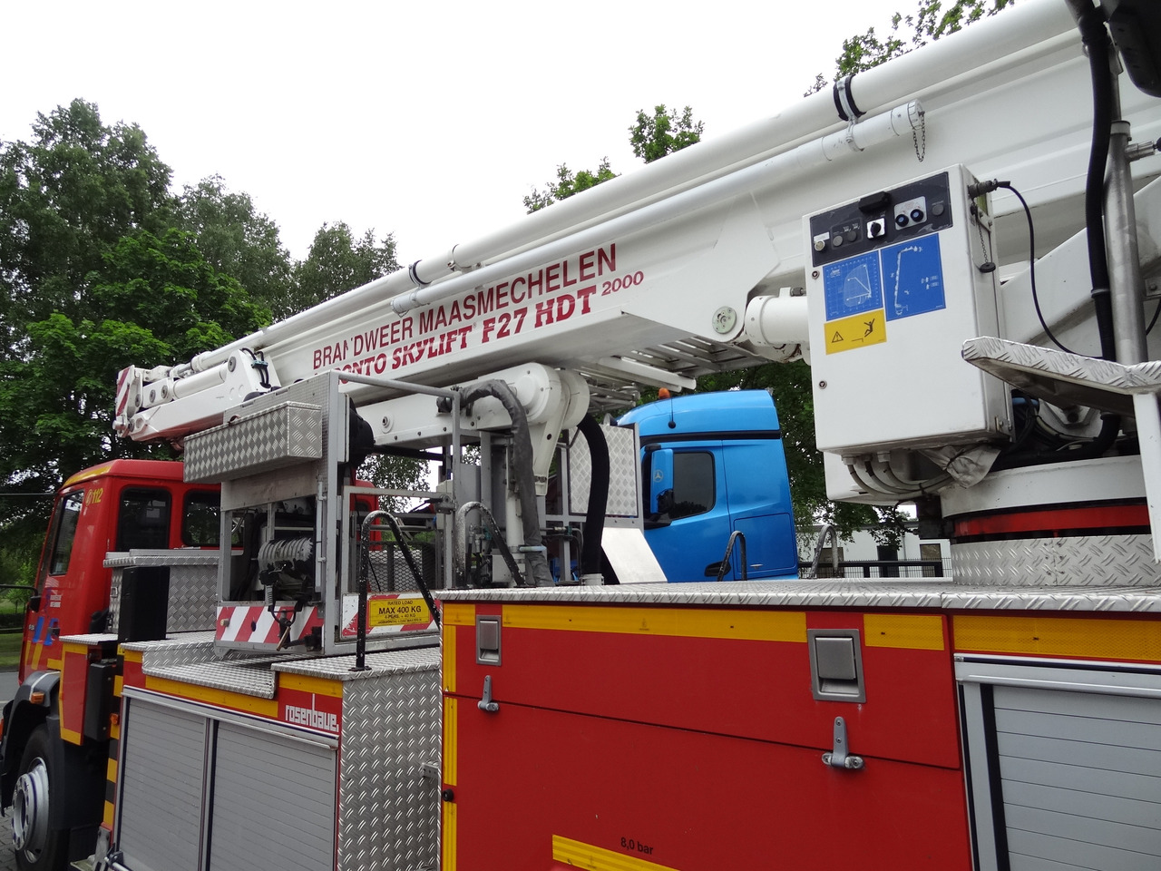 Caminhão com plataforma aérea MAN L2000 18.284 Feuerwehr Bronto Skylift 27 Meter: foto 14