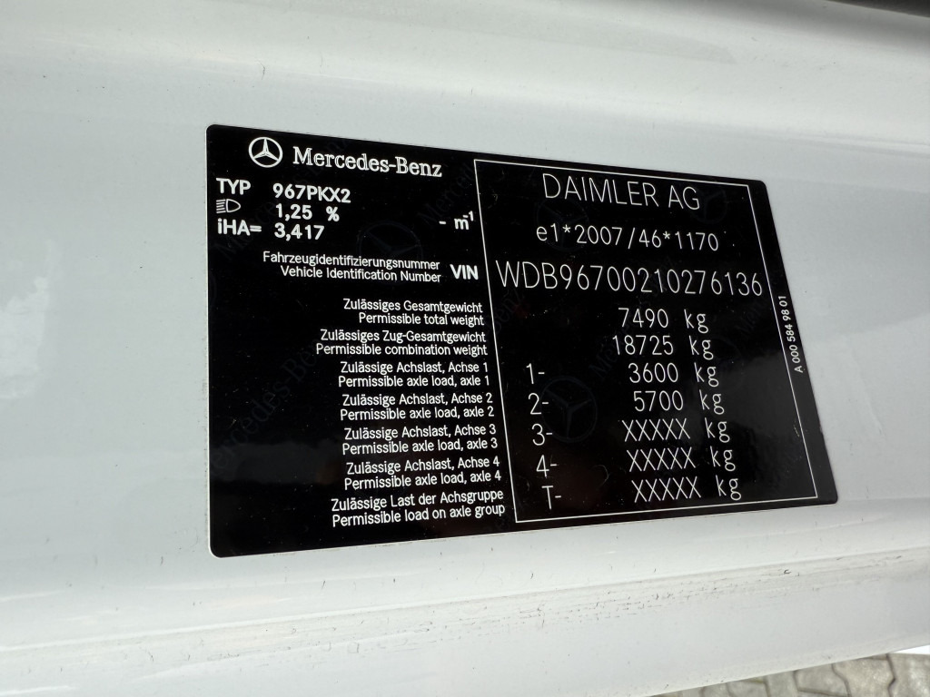 Camião de caixa aberta/ Plataforma, Caminhão grua Mercedes-Benz Atego 821 Kran Palfinger PK4200: foto 6