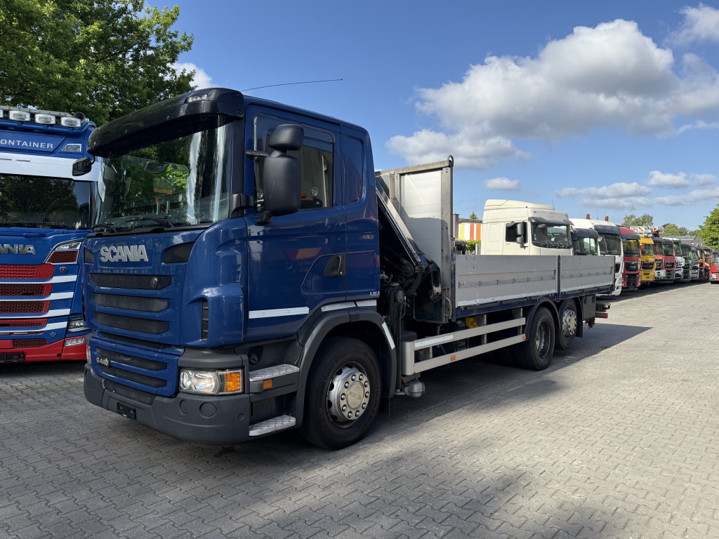 Scania G440 6X2*4 HIAB 166 bis 16.50 Meter - Camião de caixa aberta/ Plataforma, Caminhão grua: foto 1 Scania G440 6X2*4 HIAB 166 bis 16.50 Meter - Camião de caixa aberta/ Plataforma, Caminhão grua: foto 1