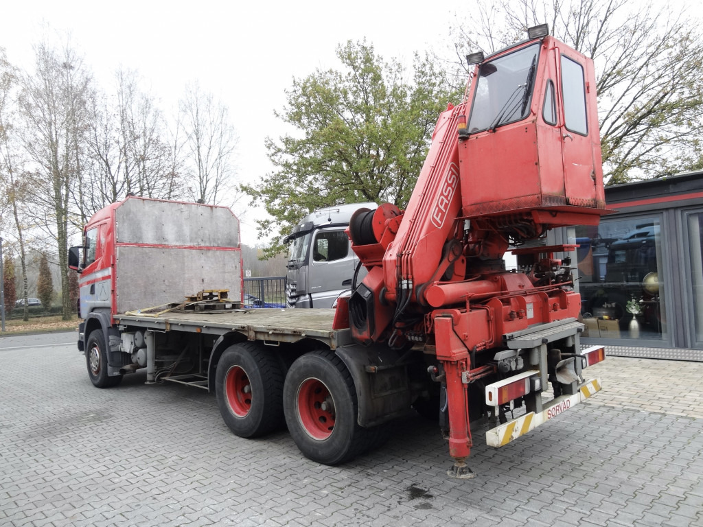 Camião de caixa aberta/ Plataforma, Caminhão grua Scania R144 460 6X4 Fassi 360 bis 25 Meter: foto 12