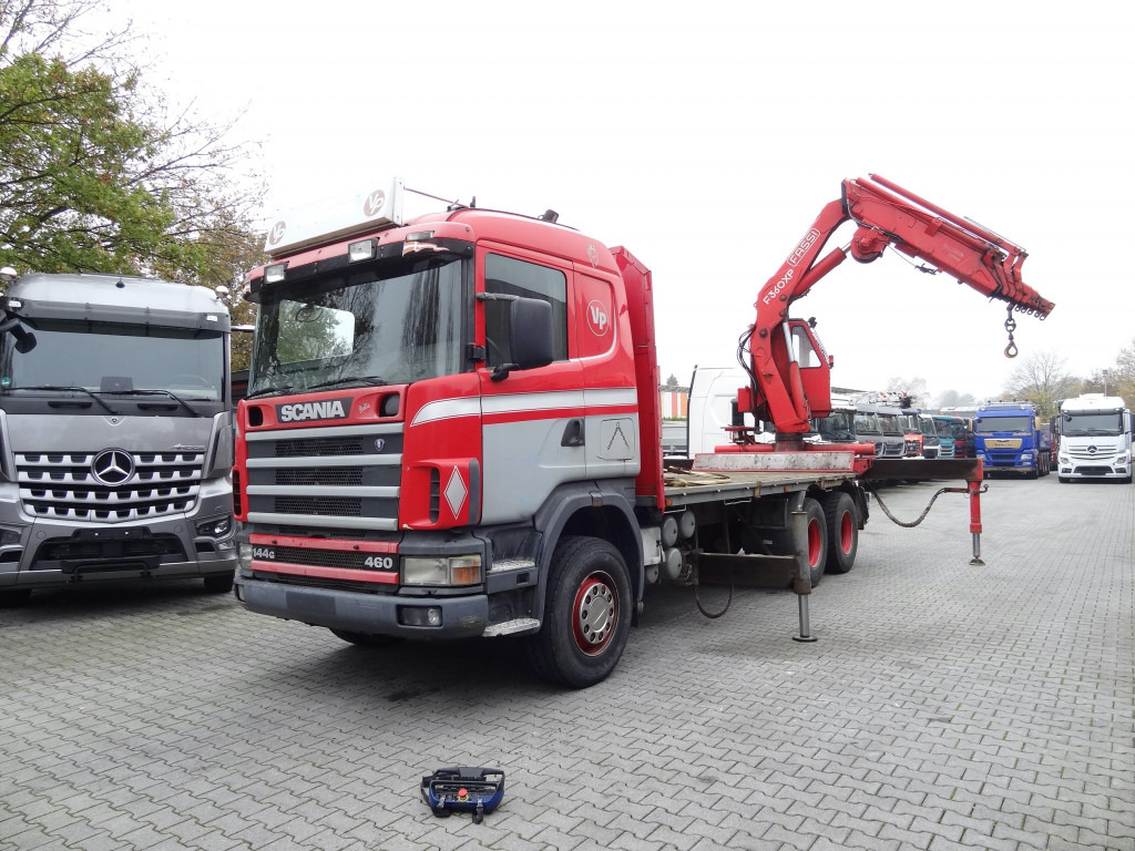 Scania R144 460 6X4 Fassi 360 bis 25 Meter - Camião de caixa aberta/ Plataforma, Caminhão grua: foto 1 Scania R144 460 6X4 Fassi 360 bis 25 Meter - Camião de caixa aberta/ Plataforma, Caminhão grua: foto 1