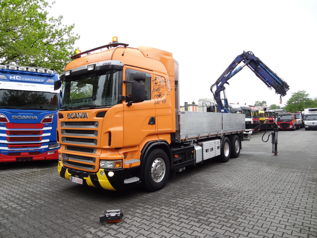 Scania R480 6X2*4 Kran Atlas 240 bis 20 Meter - Camião de caixa aberta/ Plataforma, Caminhão grua: foto 1 Scania R480 6X2*4 Kran Atlas 240 bis 20 Meter - Camião de caixa aberta/ Plataforma, Caminhão grua: foto 1