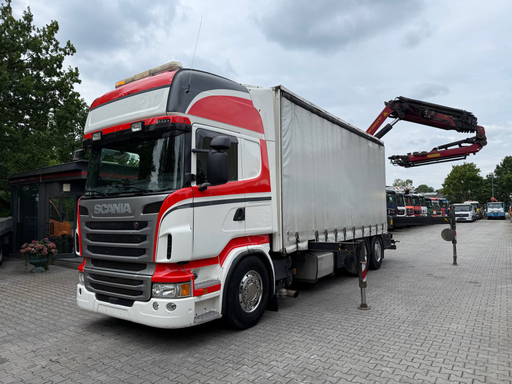 Scania R480 6X2 Palfinger 34002 bis 29 Meter - Camião de caixa aberta/ Plataforma, Caminhão grua: foto 1 Scania R480 6X2 Palfinger 34002 bis 29 Meter - Camião de caixa aberta/ Plataforma, Caminhão grua: foto 1