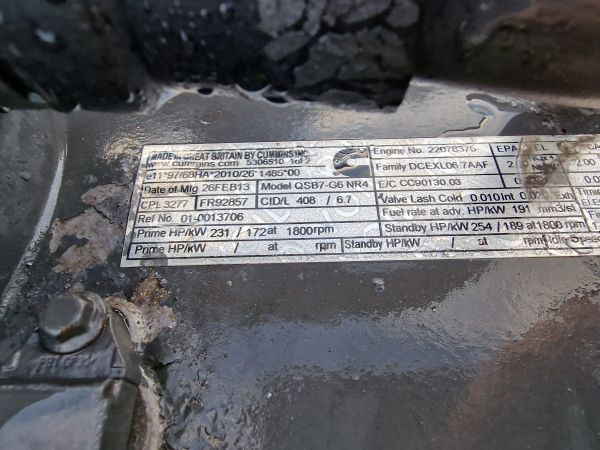 DAF QSB7-G6 NR4 CPL3277 Engine (Industrial) - Motor de Equipamento industrial: foto 2 DAF QSB7-G6 NR4 CPL3277 Engine (Industrial) - Motor de Equipamento industrial: foto 2