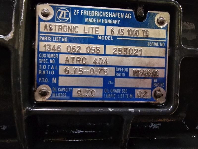 ZF Astronic Lite 6AS1000TO DAF Spec Gearbox - Caixa de câmbio: foto 2 ZF Astronic Lite 6AS1000TO DAF Spec Gearbox - Caixa de câmbio: foto 2